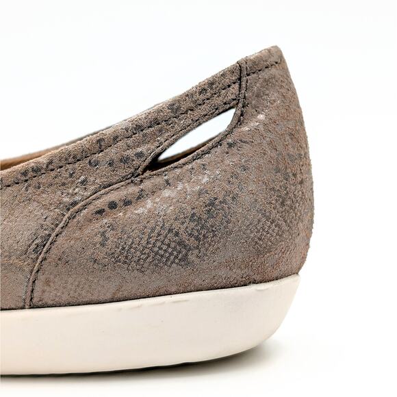 Clarks Collection Helina Alessia Ballet Flats 10 Leather Snakeskin Neutral Chic - Picture 7 of 11